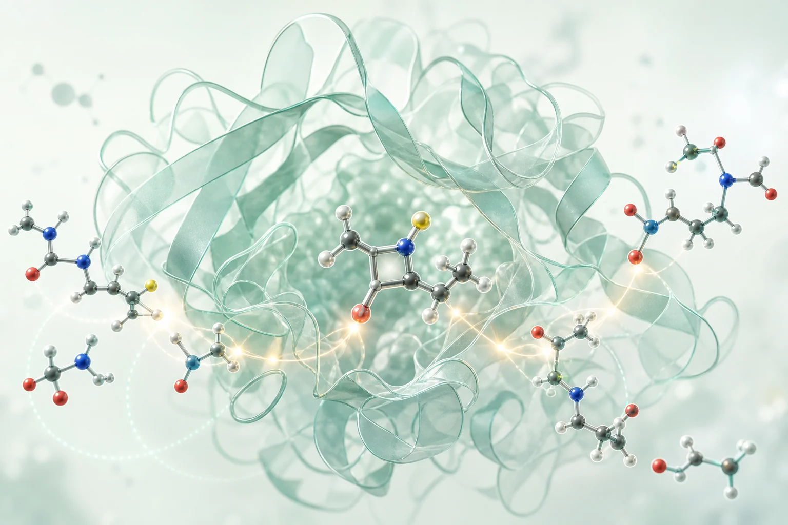 Three-dimensional enzyme and molecular transformation artwork